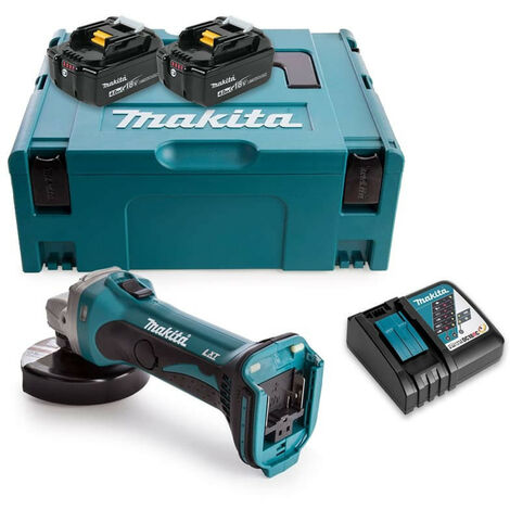 Makita – Meuleuse angulaire sans fil 18V – Ø115 mm – 2 batteries 4.0Ah – Moteur Brushless pour coupe précise – Coffret MAKPAC - DGA452RMJ