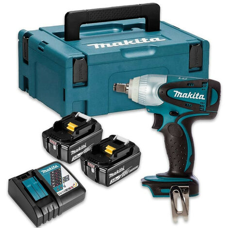 Makita – Boulonneuse à chocs 18V LXT 230Nm avec 2 batteries 3.0Ah – Moteur 4 pôles – Éclairage LED – Pour serrage boulons de roue – DTW251RFJ