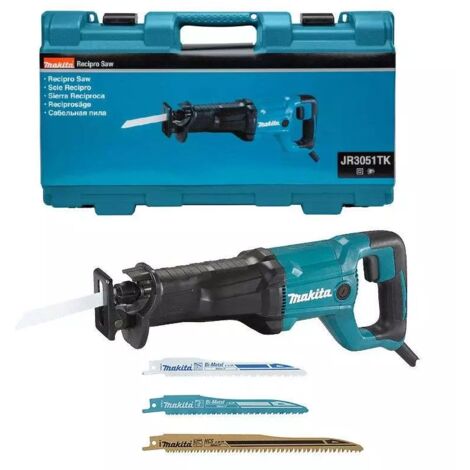 Makita – Scie sabre 1200W pour bois dur – Moteur puissant 3000 min-1 – Changement de lame rapide – JR3051TK