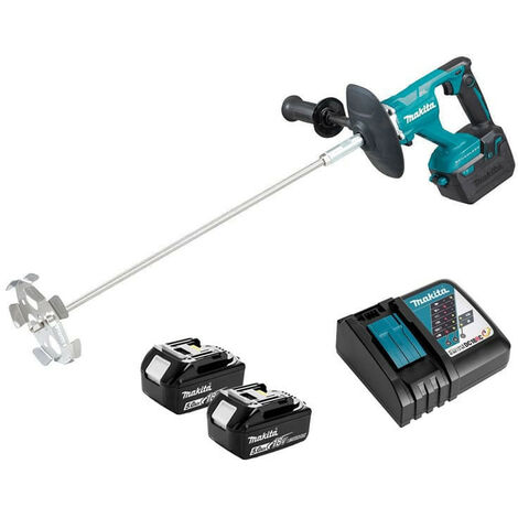 Makita – Malaxeur de peinture 18V 650W avec 2 batteries 5.0Ah – Moteur Brushless – Vitesse 0-1300 trs/min – Technologie XPT – DUT130RTE