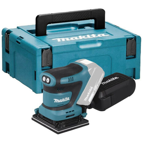 Makita – Ponceuse orbitale 18V – Moteur sans charbon – Vitesse jusqu'à 14 000 vibrations/min – Pour ponçage bois et métal – Système d'extraction des poussières - DBO480ZJ