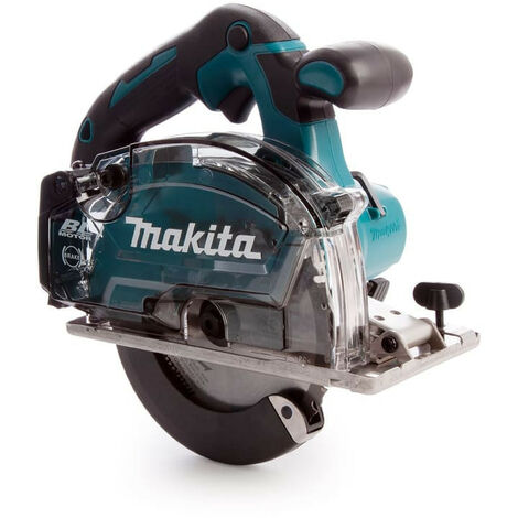 Makita – Scie circulaire à métaux 18V LXT Ø 150 mm – Moteur Brushless – Profondeur de coupe 57,5 mm – Chargeur rapide et 2 batteries 5Ah incluses - DCS553RTJ