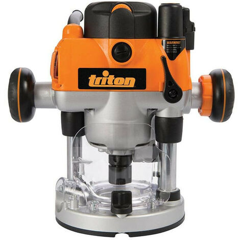 Triton – Défonceuse de précision bi-mode plongeante 1400 W – Réglage micrométrique de profondeur – Moteur puissant pour coupes nettes – Système d'aspiration
