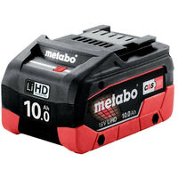 Metabo – Batterie LIHD 18V 10,0 Ah – Technologie LiHD pour puissance constante – Protection électronique – Compatible outils 18V – 625549000
