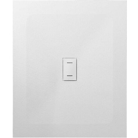 Giorgy – Receveur de douche à poser effet pierre SMC 100 x 200 cm – Bonde incluse Ø90 mm – Hauteur 2,6 cm – Installation à fleur de sol - CM 100 X