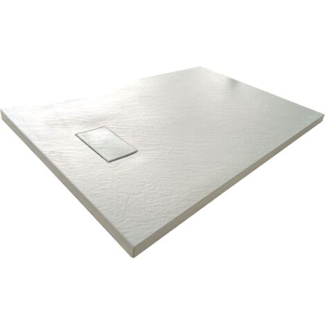 Giorgy – Receveur de douche à poser effet pierre en SMC – Dimensions 70 x 150 cm – Bonde incluse – Surface antidérapante et facile à installer - CM 70 X
