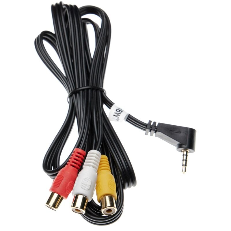 vhbw Composite AV Cable Replacement for Pioneer CD-RM10 for Audio Devices  with a 3.5 mm Socket Audio Video Cable with Jack Connector