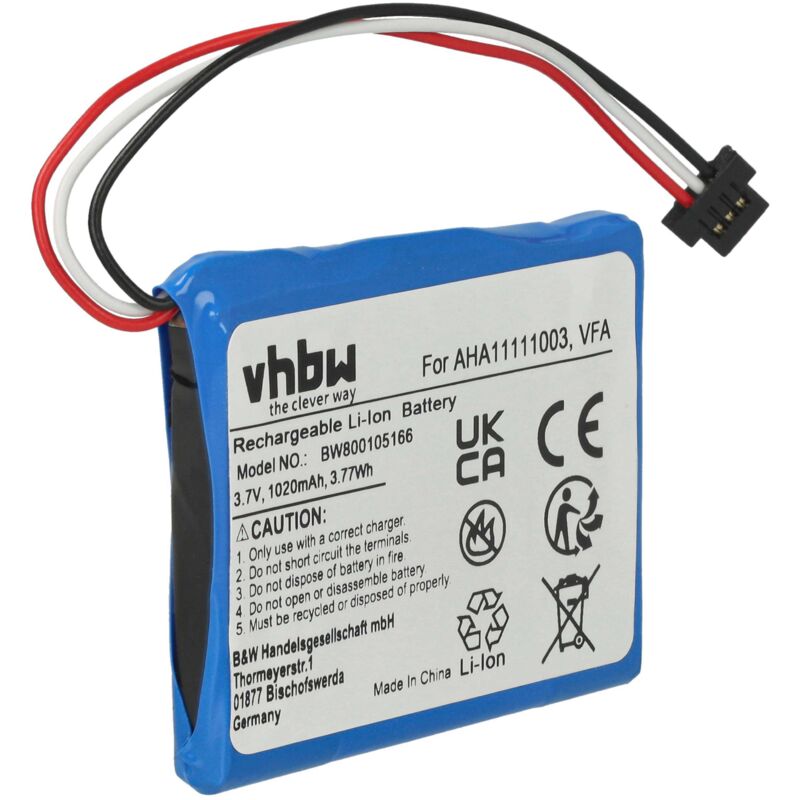 Vhbw Batteria Compatibile Per Navgear GTX-60, PX-8640-675, RSX-60 – 2000mAh, 3.7V, Li-Poly, Ricambio GPS - 5