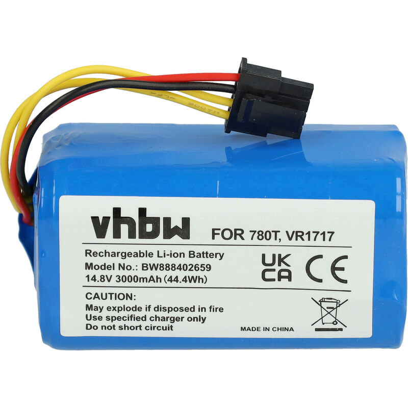 vhbw Battery compatible with Proscenic Summer P3 Home Cleaner (3000mAh,  14.8 V, Li-ion)