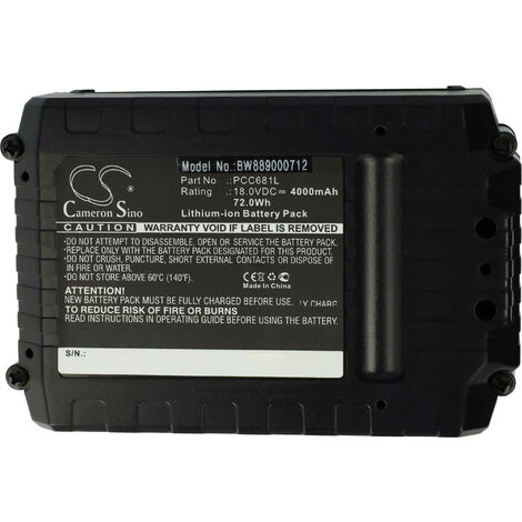 vhbw Battery compatible with Porter Cable PCCK602L2 PCCK602L2R