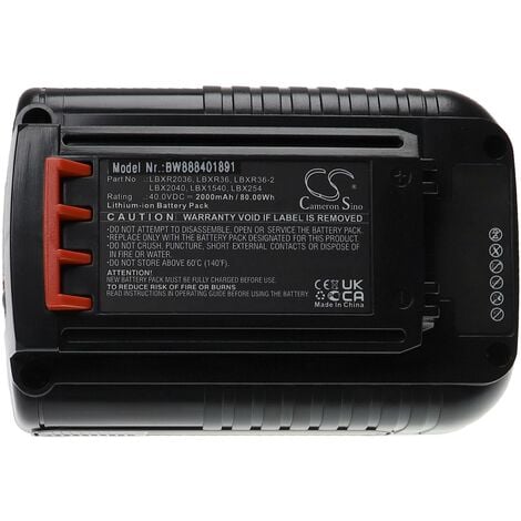 36V 3.0Ah Li-ion Battery For Black&Decker BL20362 LBX36 LBX2040 LBXR36  LBXR2036
