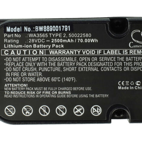 vhbw Battery compatible with Worx Landroid WG795E, Wg795e Typ