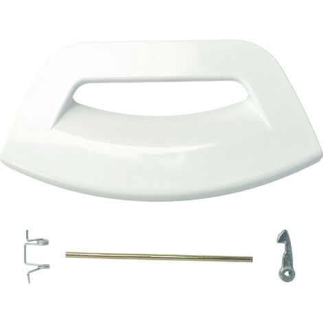 vhbw Door Handle compatible with Hotpoint WMFUG842PUKC, WMFUG 842P UK.C, WMFUG1063PUK, WMFUG 1063P UK Washing Machine plastic White (1/5)