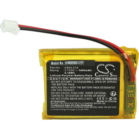 vhbw Battery compatible with Motorola MBP43PU, Video Baby