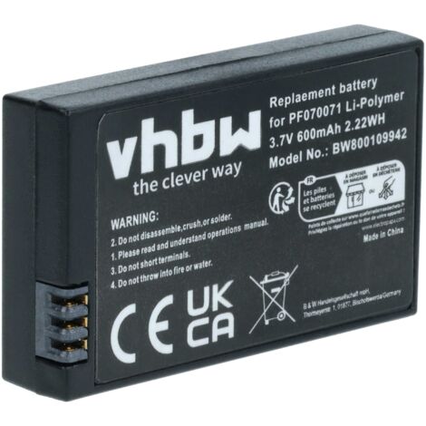 vhbw Battery compatible with Parrot Minidrones GGX8818Q Drone Multicopter Quadrocopter (600mAh, 3.7 V, Li-polymer) (1/5)
