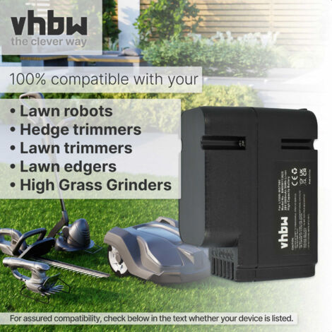 vhbw Battery compatible with Worx Landroid L2000 Wi M WR111MI M