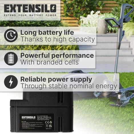 EXTENSILO Battery compatible with Worx Landroid L2000 Wi M