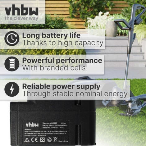 vhbw Battery compatible with Worx Landroid WG791 WG791E.1 WG791W