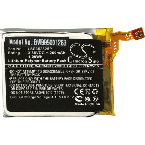 vhbw Battery compatible with Fitbit Versa Smartwatch Watch