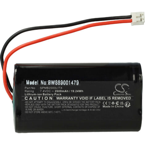 vhbw Battery Replacement for Spektrum SPMB2000LITX for Remote Control (2600mAh, 7.4 V, Li-ion) (1/5)