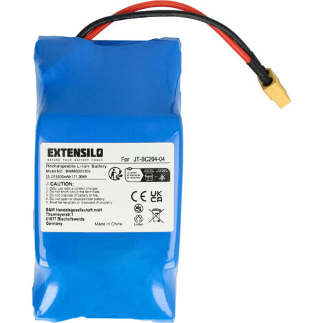 EXTENSILO Battery compatible with Jetech JT-BC204, Hoverboard