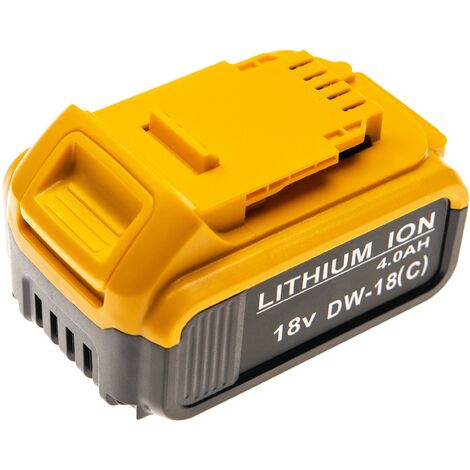 vhbw Battery compatible with Dewalt DCW210N, DCW210N-XJ, DCV517N, DCV517N-XJ, DCV100-XE, DCV100-XJ Power Tools (4000 mAh, Li-ion, 18 V) (1/3)