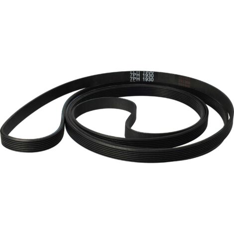 vhbw Drive Belt compatible with AEG Lavatherm 321, 320, 310, 3260, 329, 3230, 326, 3200, 325, 3100, 323, 3000 Tumble Dryer - 193 cm, Black