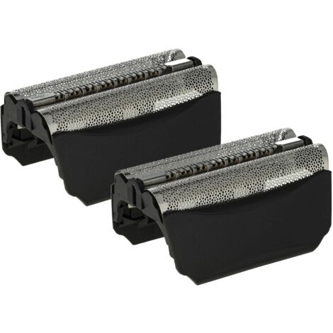 vhbw 2x Dual Shaver Foil compatible with Braun 8991, 8998, 8986, 8987, 8990, 8995, 8975, 8985 Electric Shaver + Frame, Black (1/5)