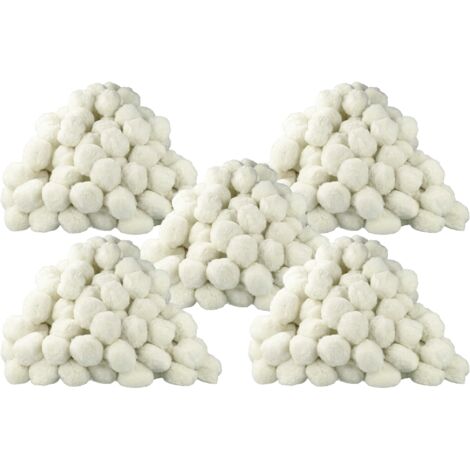 vhbw 5x 1000 g Filter Balls Packaged compatible with Hayward Pool Filter Unit, Sand Filter System - 50 mm