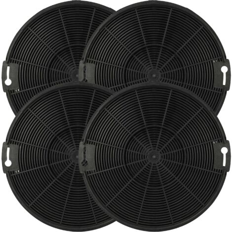vhbw 4x Activated Carbon Filter compatible with Electrolux EFC60151K, EFC90151K, EFC90151X, EFC60151W, EFC60151X, EFG315S Extractor Hood - 15 cm (1/5)