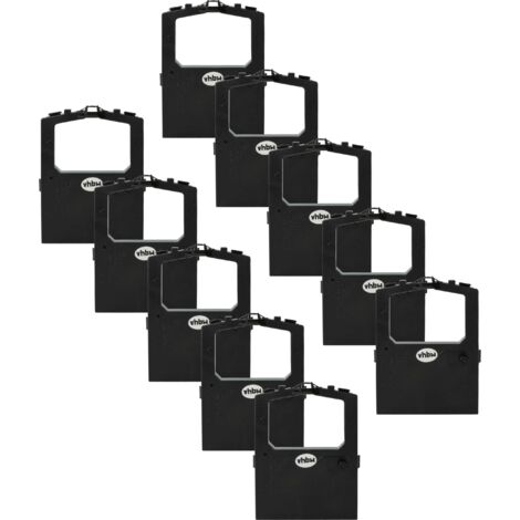 Receipt Printer Ink Ribbons vhbw 10x Ribbon Cartridge compatible with Intertechnique 9700 Dot ...
