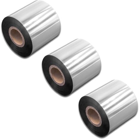 vhbw 3x Thermal Ribbon compatible with Zebra ZT620, ZT610, ZT510 Label