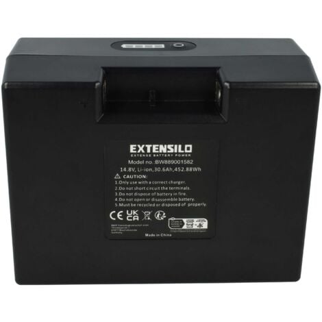 EXTENSILO 1x Battery Replacement for LI30-12, LI22-12 for Electric Golf Caddy Trolley (30600mAh, 14.8 V, Li-Ion)