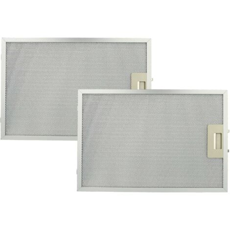vhbw 2x Filter Metal Grease Filter compatible with Bosch DWW 09 W650, 09 W460, 09 W850 Extractor Fan - 38.8 x 26.5 x 0.9cm metal