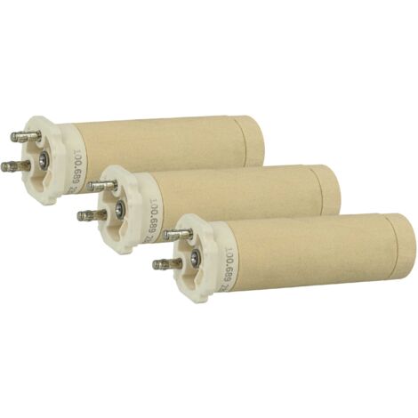 vhbw 3x Heating Element compatible with Leister Triac S Eco Hot Air Welding Gun - Ceramic Heating Core, 3.1 x 10.2 cm