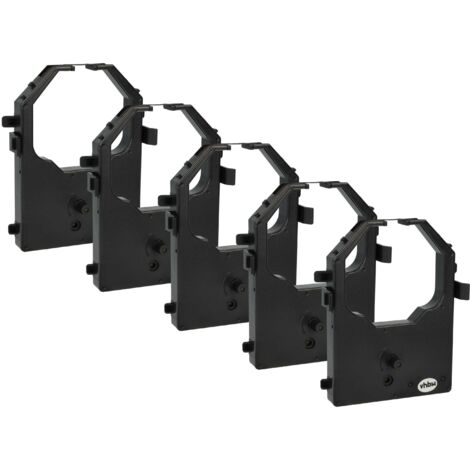 vhbw 5x Ribbon Cartridge compatible with Xante PR 9330, 820 S Dot Matrix, Receipt Printer - Black Ink Ribbon (1/5)