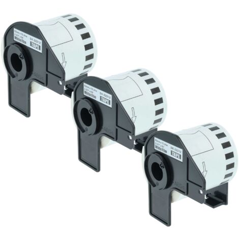 vhbw 3x Label Roll with Holder 62mm x 15.24m (1 Label) compatible with ...