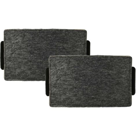 vhbw 2x Activated Carbon Filter Replacement for Miele 9231860, DKF-19, DKF19-1, 4002515094815 for Extractor Hood - 23.7 x 14.6 x 1.9 cm (1/5)
