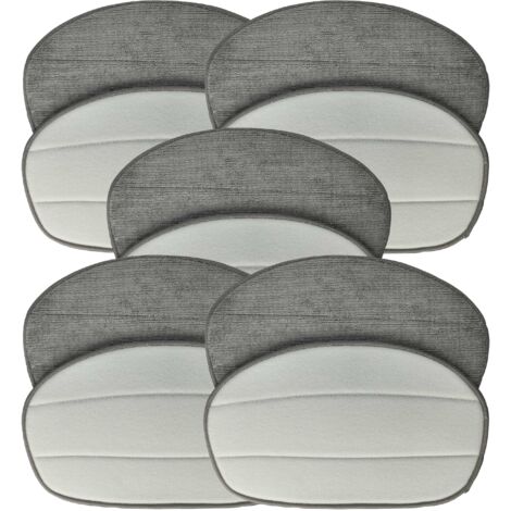 vhbw 10x Cleaning Pad compatible with Leifheit CleanTenso Hot Spray Steamer, Steam Mop - Microfibre Grey (1/5)