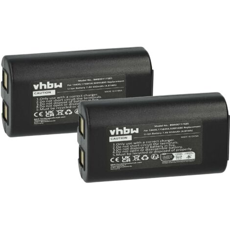 vhbw Li-Ion battery 1600mAh (7.4V) suitable for printer copier scanner label printer 3M PL200