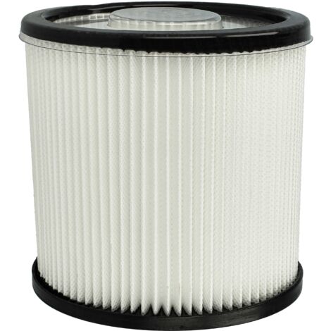 vhbw Filter compatible with Scheppach 20L, NTS20, 16L, NTS16 Vacuum Cleaner - HEPA filter Black White