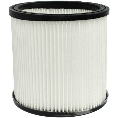 vhbw Filter compatible with Scheppach 20L, NTS20, 16L, NTS16 Vacuum Cleaner - HEPA filter Black White