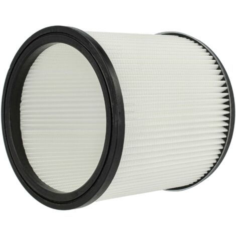 vhbw Filter compatible with Scheppach 20L, NTS20, 16L, NTS16 Vacuum Cleaner - HEPA filter Black White