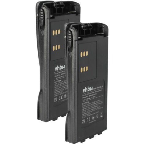 vhbw 2x Battery Replacement for Motorola HNN9009AR, HNN9009, HNN9009A, HNN9008A, HNN9008AR, HNN9008 for Radio, Walkie-Talkie (2100 mAh, 7.2 V, NiMH) (1/5)