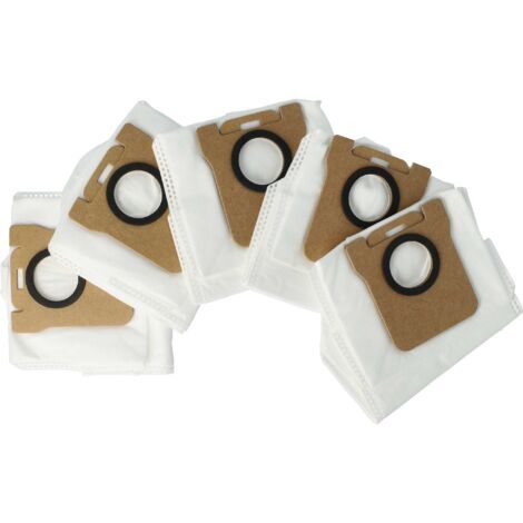 vhbw 5x Dust Bag compatible with Xiaomi S20+, X10+, X20+, X10 Plus Robot Vacuum Cleaner - Dust Storage Bag for the Suction Unit