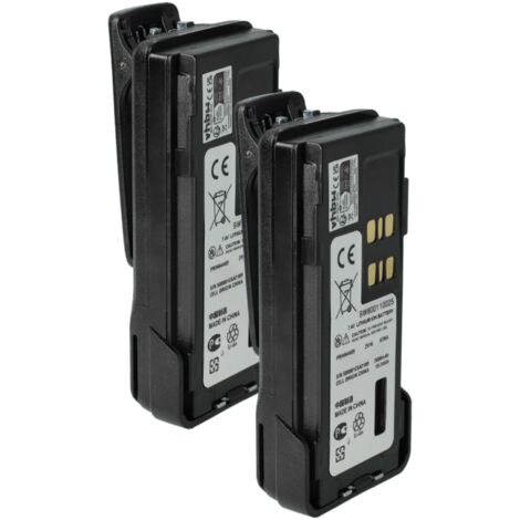 vhbw 2x Battery compatible with Motorola XPR7550, XPR7380e, XPR7380, XPR7500 Radio, Walkie-Talkie (2600 mAh, 7.4 V, Li-Ion) + Belt Clip (1/5)