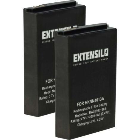 EXTENSILO 2x Battery compatible with Motorola XPR7550, TLK100i, TLK110, TLK100 Radio, Walkie-Talkie (2000 mAh, 3.7 V, Li-polymer) (1/5)
