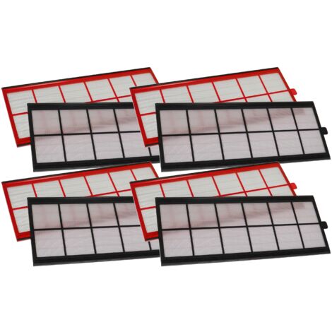 vhbw Air Filter Set compatible with Wernig G90-550 Ventilation Devices - G4 / F7 8-Part Kit, 50 x 17 x 1 cm Red Black White (1/5)