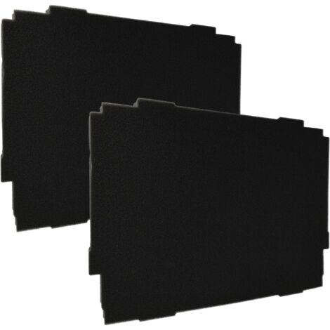 vhbw 2x Foam Insert compatible with Hikoki Hit Case I-IV Toolbox - Customisable, Adaptable Foam Black