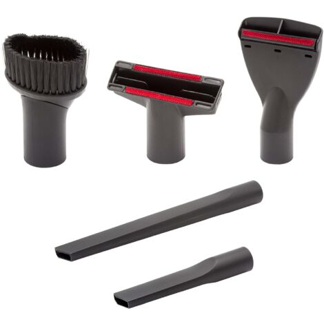 vhbw 5-Part Vacuum Cleaner Car Cleaning Nozzle Set compatible Vacuum Cleaners - 35 mm Black